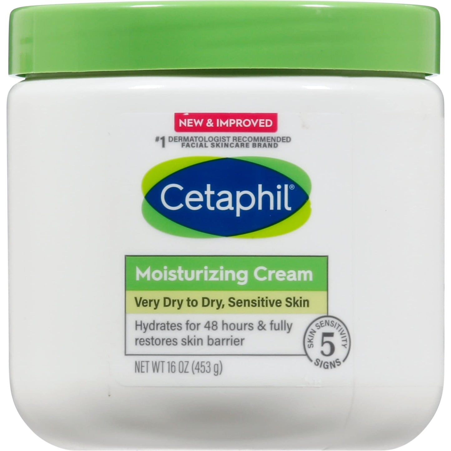 Cetaphil Moisturizing Cream for Dry Sensitive Skin, Long Lasting Hydration, IJSB Fragrance/Free 16 oz (Pack of 2)