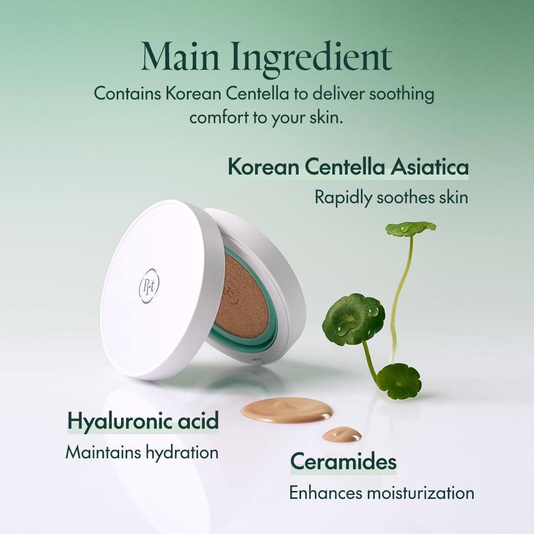 PURITO SEOUL Wonder Releaf Centella BB Cushion #21 Light Beige, Foundation, Korean Centella, Makeup Long Lasting, Flawless Coverage, K-Beauty, 15g, 0.52 fl.oz