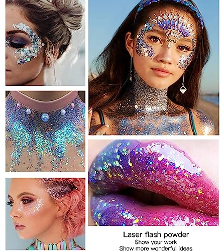 Body Glitter Gel - Face Makeup for Festivals & Raves (100ml)