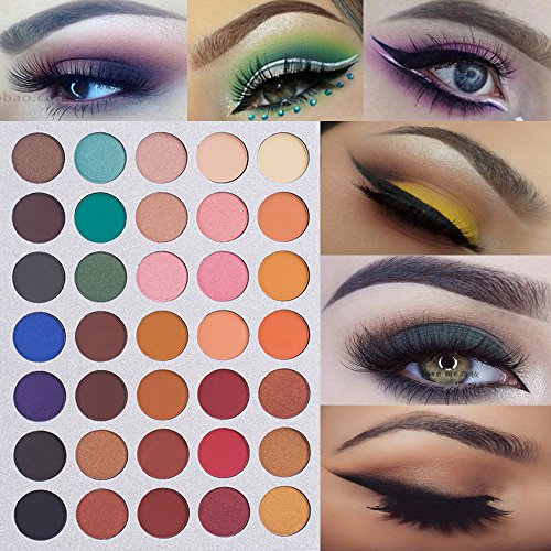 35 Color Eyeshadow Palette with Makeup Brushes Set