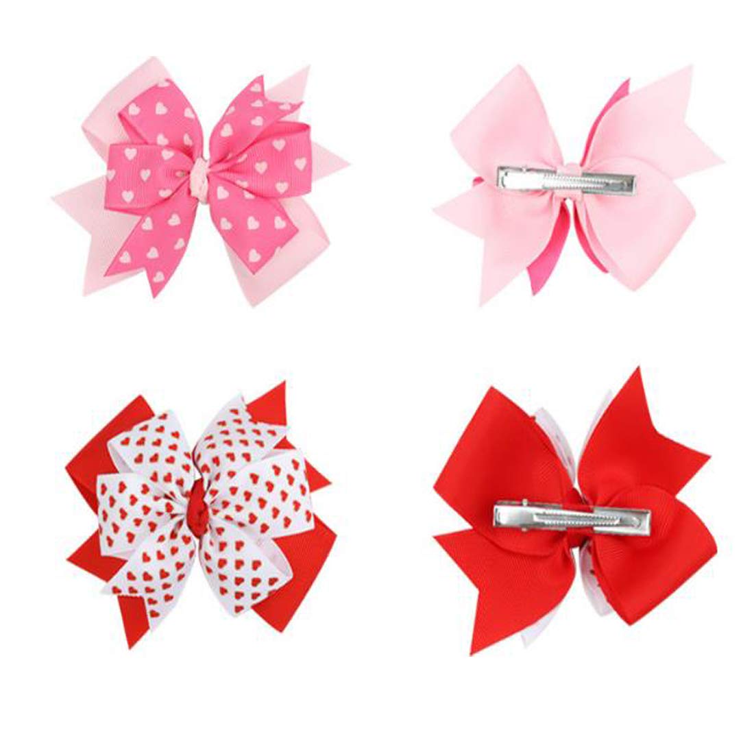 Valentine’s Day Hair Clips Hair Bow for Girls Hair Accessories TSFJ10 (9cm Bow Heart)