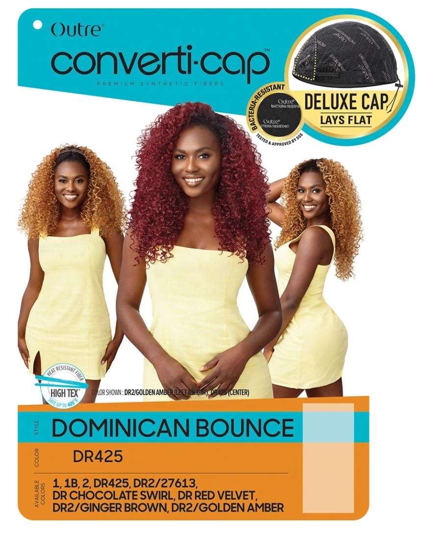 Converti-Cap Outre Synthetic Wig - DOMINICAN BOUNCE (1B Off Black)