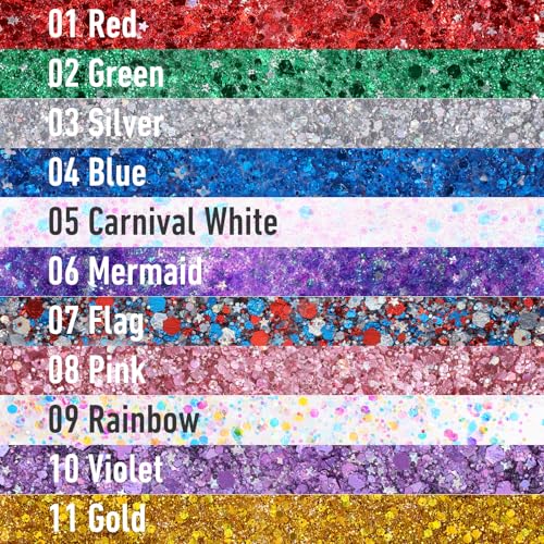 Red White Blue Glitter Stick for Face & Body