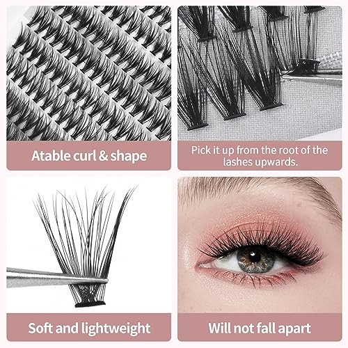MAGEFY 220pc Cluster Lashes 30D 0.07C Mixed 9-13mm