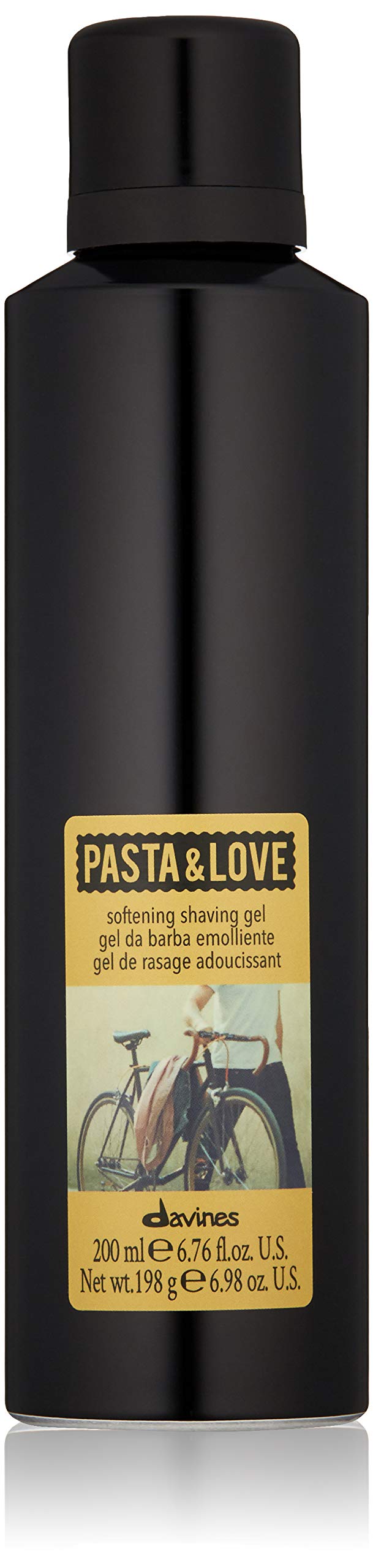 Davines Pasta & Love Men's Softening Shaving Gel to Foam, Soothing Formula with Alkekengi Extract, 6.76 fl. oz.