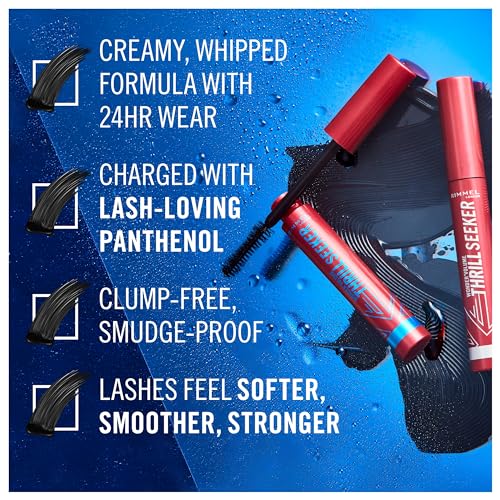 Rimmel Wonder'Volume Waterproof Mascara, Black, 0.28oz (2-Pack)