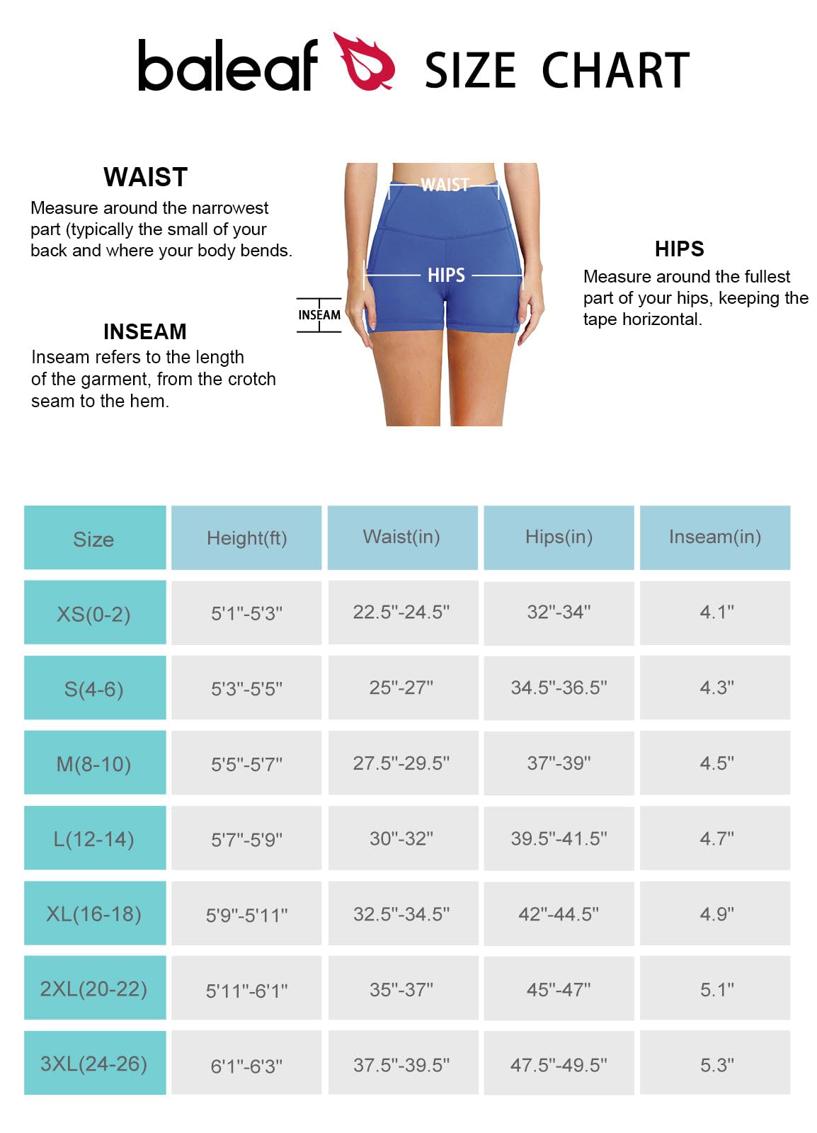 BALEAF Biker Shorts Women Yoga Gym Workout Spandex Running Volleyball Tummy Control Compression Shorts with Pockets 5" Earth Blue XS