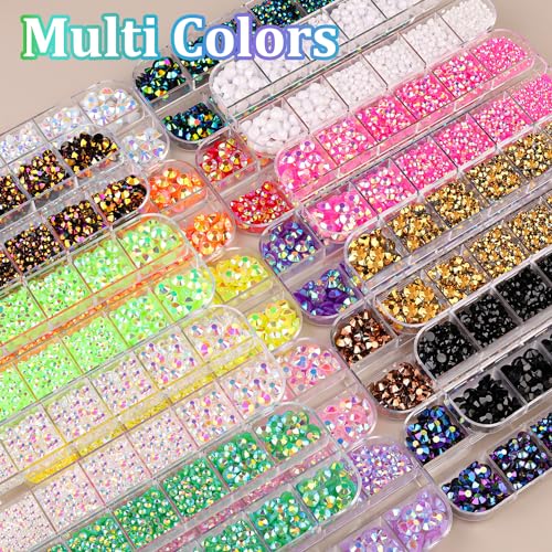 Pink AB Flatback Rhinestones Jewelry Crafting Kit with Glue, 2 Boxes & Tools