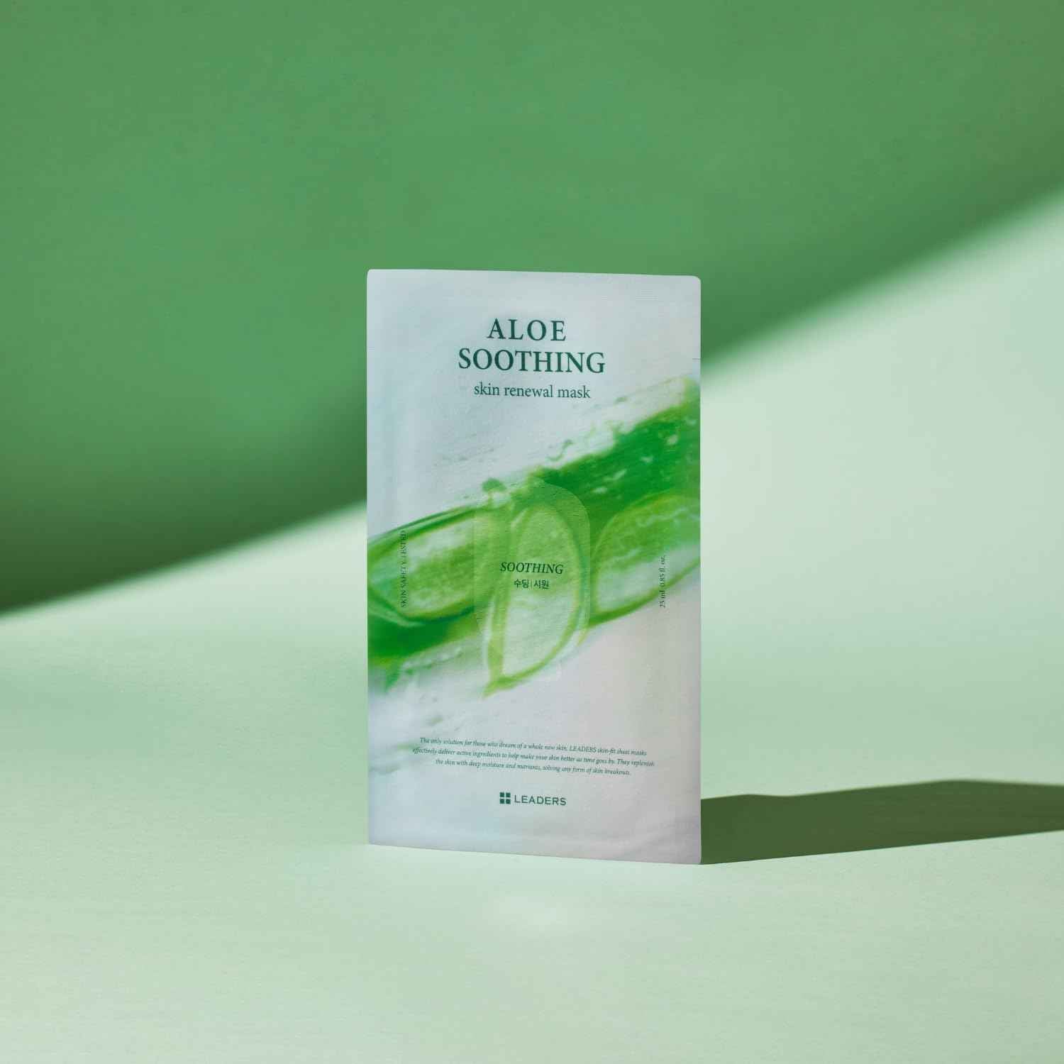 LEADERS Aloe Soothing Skin Renewal Mask – Calms Irritated Skin, Reduces Redness & Provides Deep Hydration – Gentle Formula for Sensitive Skin – Hydrating Face Mask with Aloe Vera – 10 Sheets