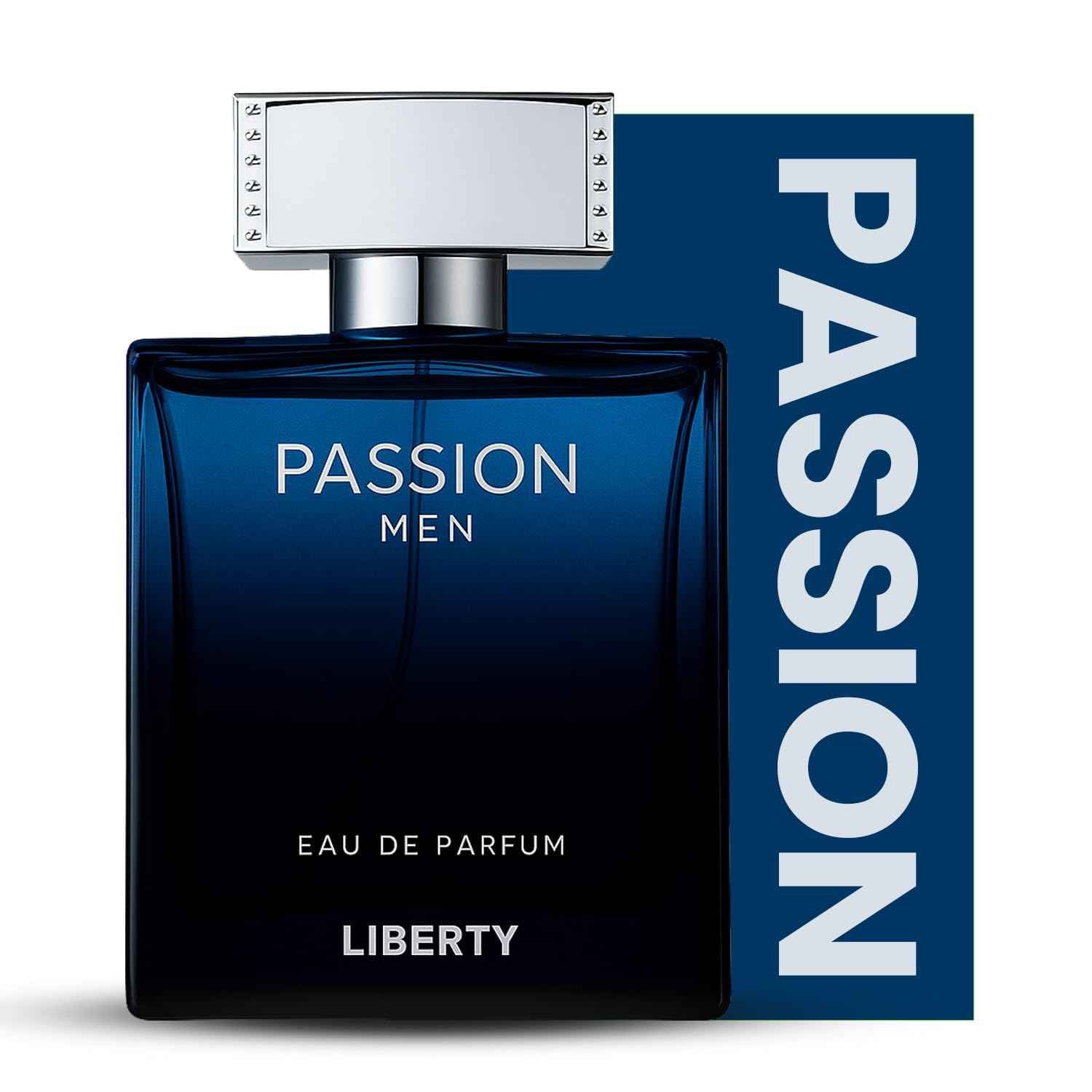 Liberty Luxury Passion Eau De Parfum for Men, Long Lasting Bold Spicy Scent Designed in France, Masculine Cologne That Draws Compliments, Perfume for men, men's fragrances,Gift for Men 100ml 3.4Oz