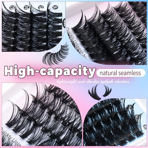 Cluster Lash Extensions Kit 812Pcs - 6 Styles 8-16mm with Glue