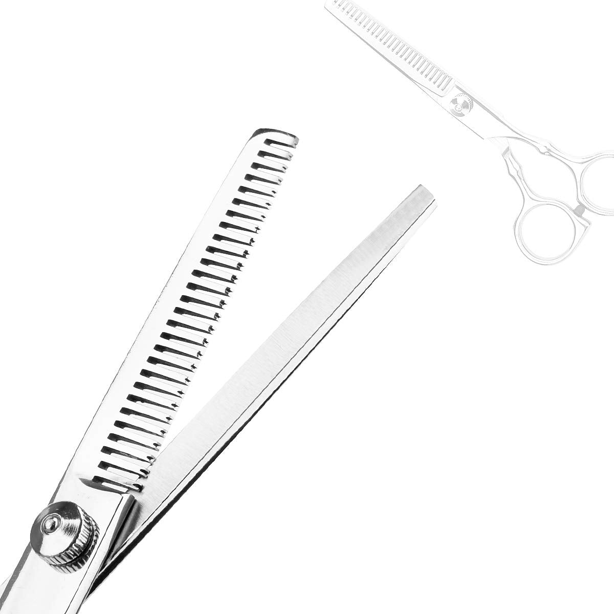 Hair Cutting Scissors Professional Home Haircutting Barber/Salon Thinning Shears Kit with Comb and Case for Men/Women (Sliver)