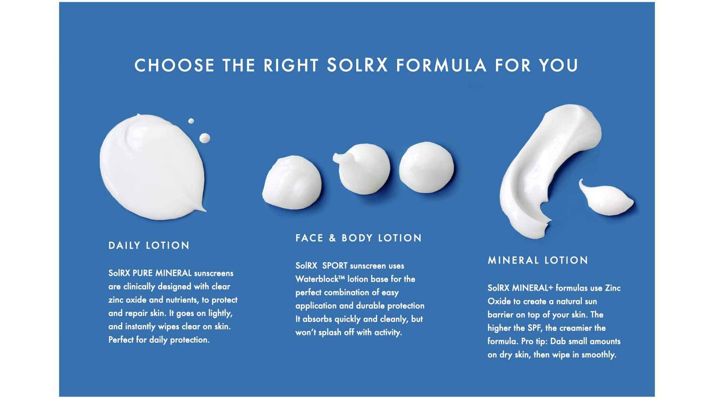 SolRX Pure Mineral SPF 50+ Face Sunscreen - 1.7oz Zinc Oxide Sunscreen with Niacinamide, Daily Facial Sunscreen, Reef Safe Sunscreen