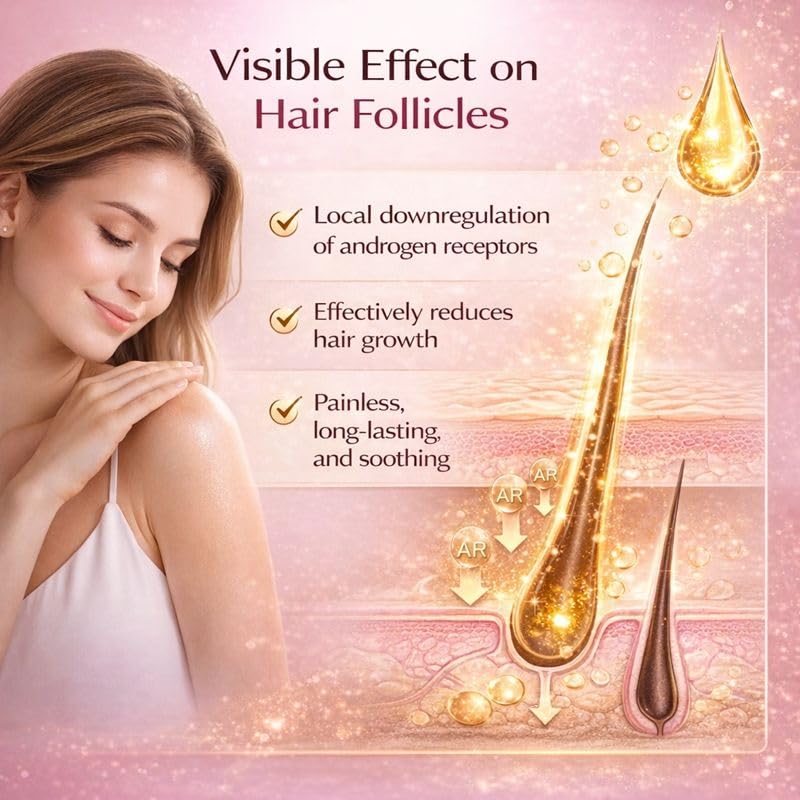 Natural Hair Growth Inhibitor Oil with Jojoba & Aloe Vera
