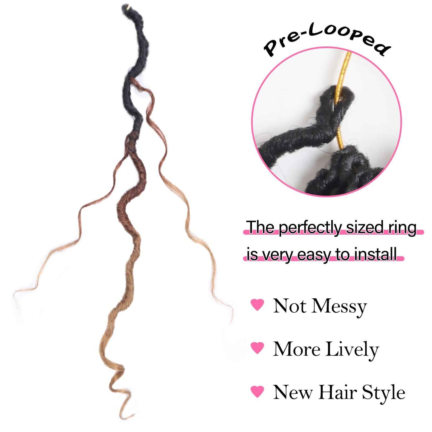 Sosihua Goddess locs crochet hair, 9 packs soft boho faux locs with curly ends bohemian crochet dreads for black women(14Inch,#1B-30-27)