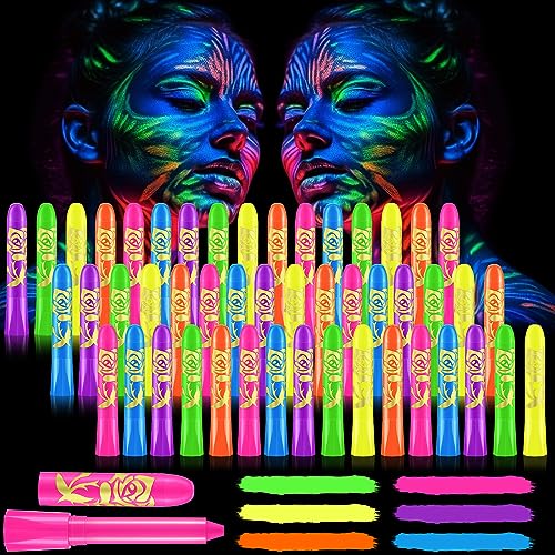Tenceur 48-Piece Glow in the Dark Face and Body Paint Kit