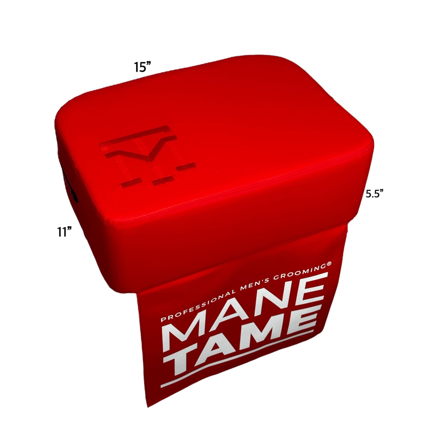 Mane TAME Highly Durable Professional Booster Seat for Barbers, 5.5" in Height and Thickness - Red