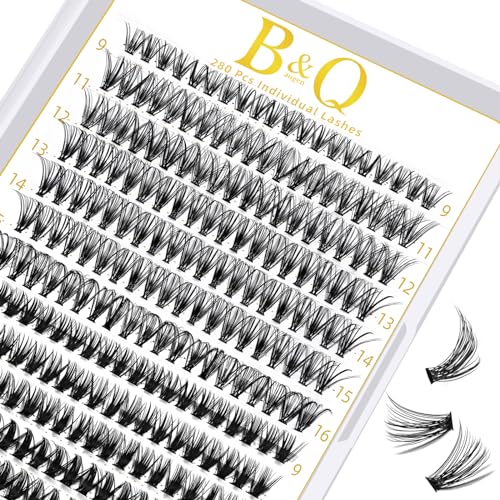 Lash Clusters 30D 50D-D-9-16MIX LASH Individual Lashes 280 False Eyelash 9-16MIX Extensions Cluster DIY at Home (30D 50D,D-9-16MIX)