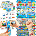 Transportation Party Favors Bundle - 72 Pc Set with Tattoos & Slap Bracelets