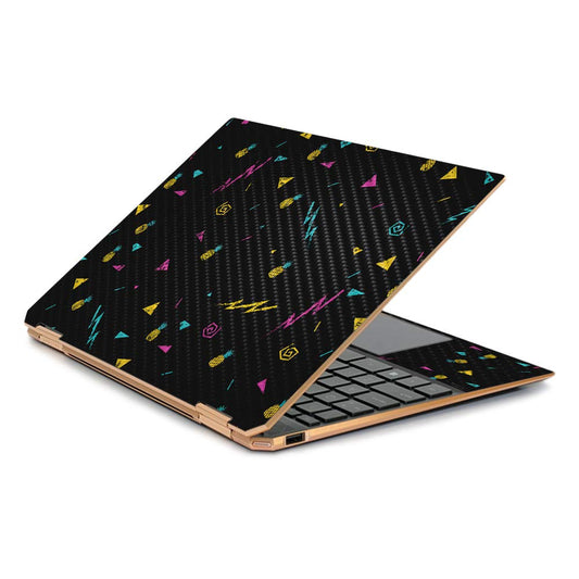 MightySkins Carbon Fiber Skin for HP Spectre X360 13.3" Gem-Cut (2019) - Magic Pineapple | Protective, Durable Textured Carbon Fiber Finish | Easy to Apply, Remove, and Change Styles | Made In The USA