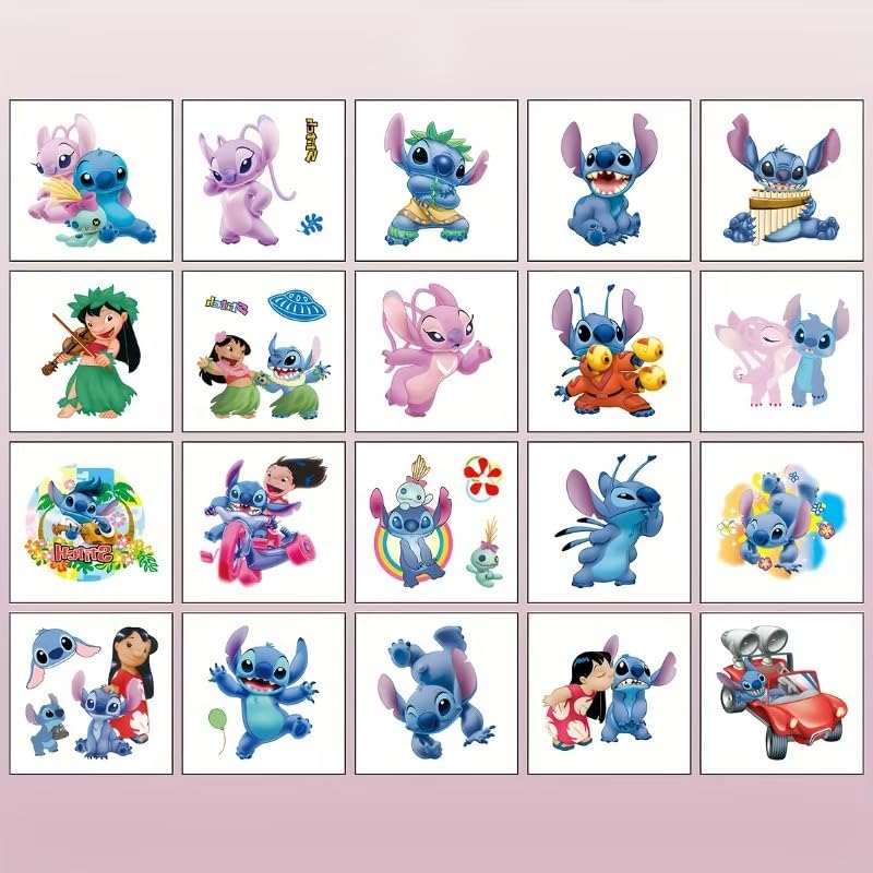 40Pcs Cute Cartoon Temporary Tattoo Stickers for Party
