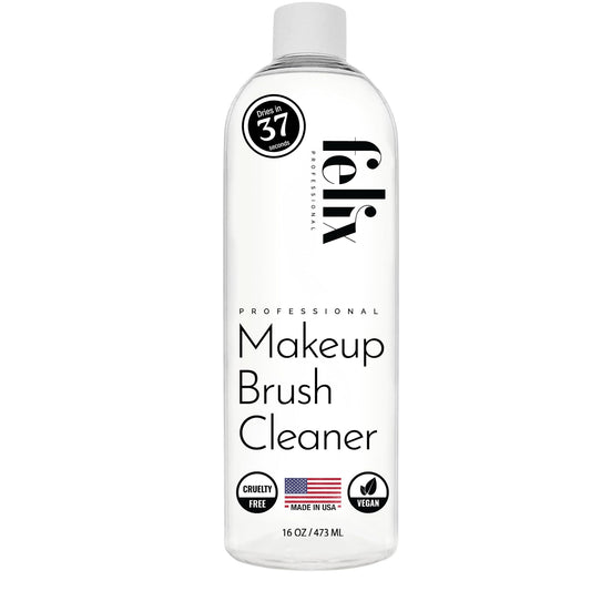 Felix Professional Makeup Brush Cleaner - Deep clean Rinse Free Quick Dry - Ideal for Cleaning and Odorizing Natural and Synthetic Make-up Brushes (16 fl oz)