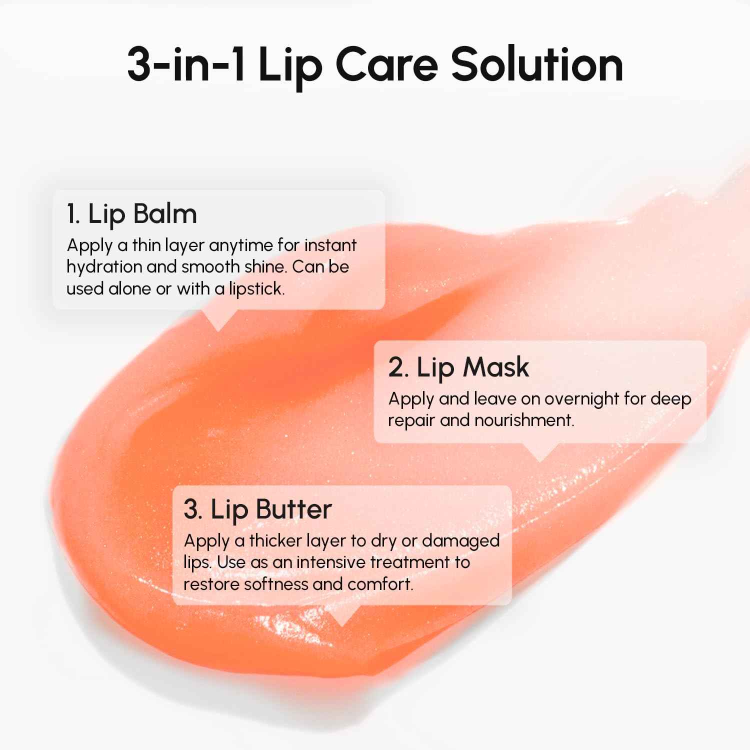 MAREE Lip Mask Overnight 2 Pack - Lip Moisturizer For Very Dry Lips - Hydrating Lip Butter Balm with Hyaluronic Acid & Collagen - Overnight Lip Treatment - Lip Sleeping Mask Repair