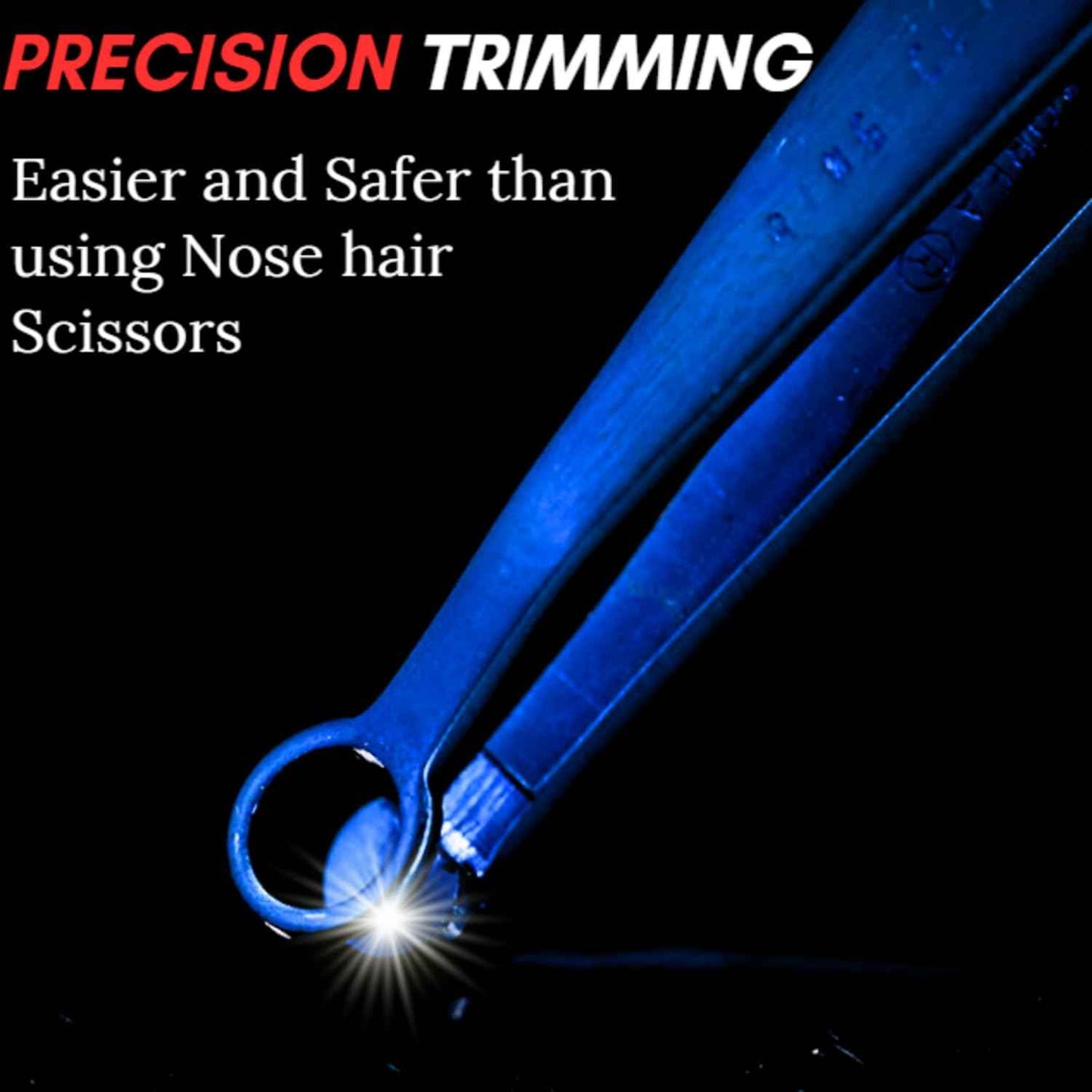 rinocos [Made in Korea] Hand-Made Nose Hair Trimmer - Nasal Clippers, Eyebrow Scissors, Nose Hair Trimmer for Men & Women, Nose Hair Clippers, 304-Grade Stainless Steel, Nose Hair Scissors (Brown)