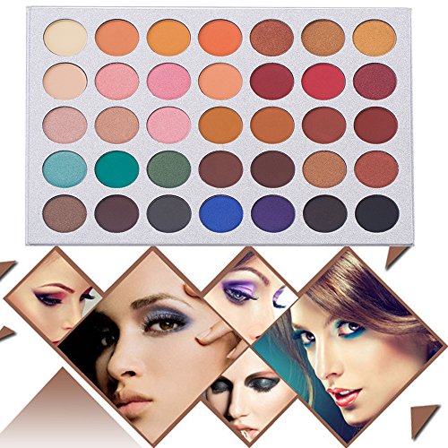 35 Color Eyeshadow Palette with Makeup Brushes Set
