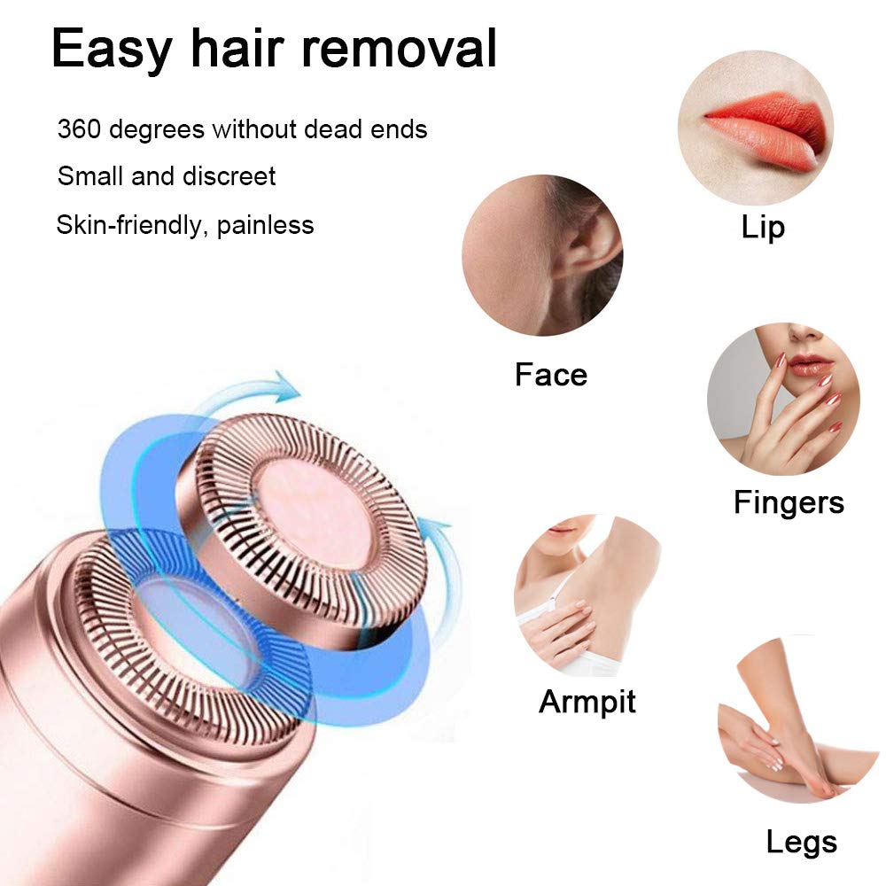 Facial Hair Remover Replacement Heads: Compatible with Finishing Touch Flawless Facial Hair Removal Tool for Women As Seen On TV 18K Gold-Plated Rose Gold (Generation 1 Single Halo)