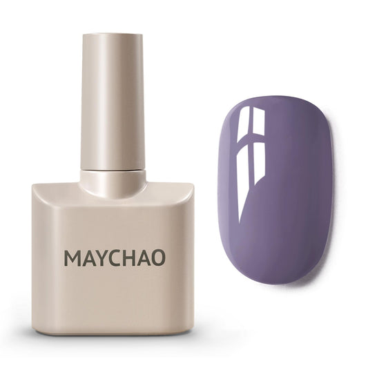 MAYCHAO 15ML Gel Nail Polish 1Pc Grayish Purple Gel Polish Soak Off UV LED Nail Polish Nail Art Starter Manicure Salon DIY at Home, 0.5 OZ