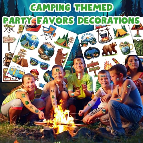 50pc Camping Temporary Tattoos for Kids - Party Favors