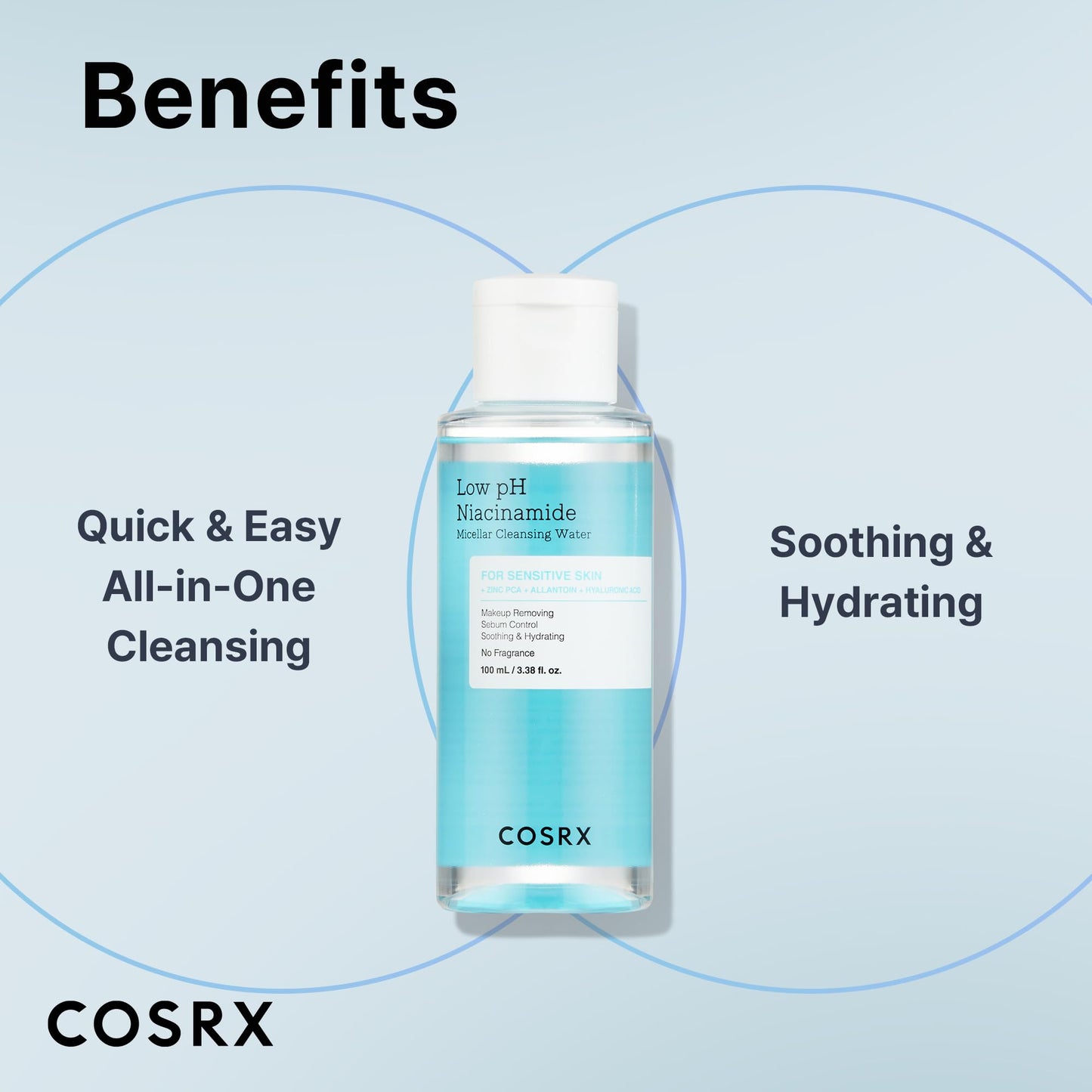 COSRX Low pH Niacinamide Micellar Cleansing Water (3.38fl.oz/100ml)