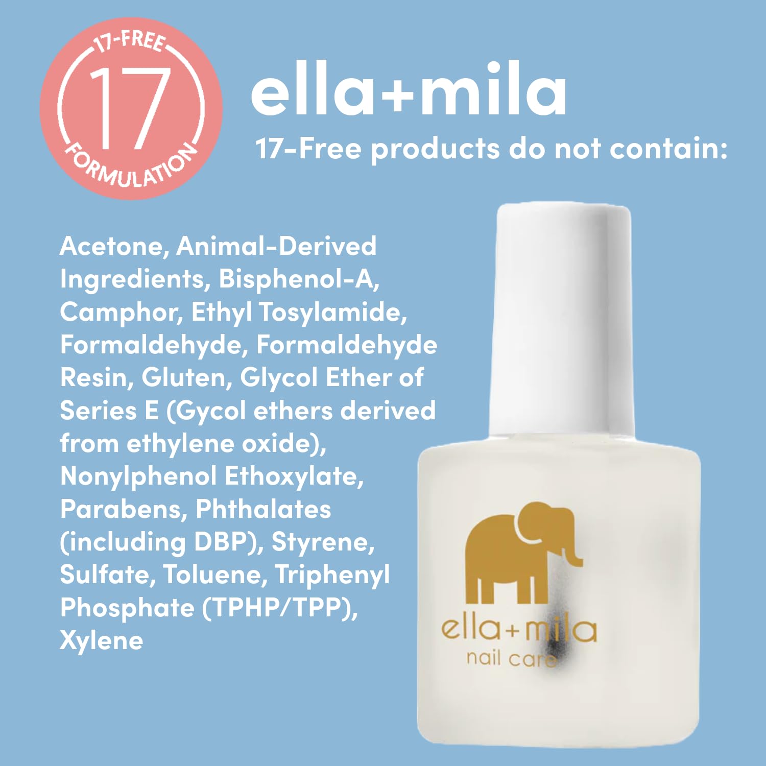 ella+mila "No More Biting" Nail Polish - Bitter Taste Nail Biting Treatment for Kids & Adults - Effective Thumb Sucking Stop for Kids (0.45 fl oz)