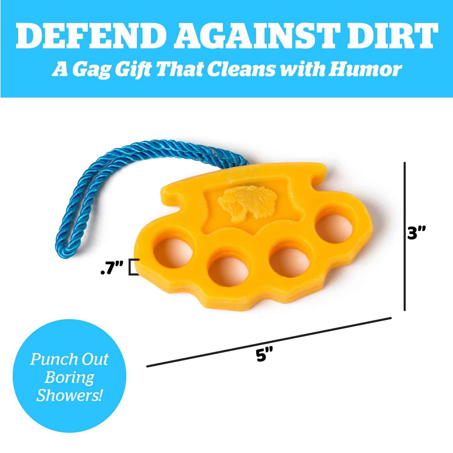 BigMouth Inc. Knuckle Soap on a Rope – Funny Gag Gift for Adults, Novelty Soap Bar for Bathroom or Dorm, Humor Gift for Men and Women