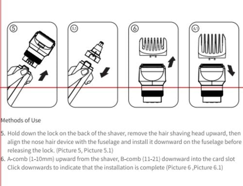 Beard Trimmer for Men - 42 Adjustable Length Settings Hair Clippers, Professional Body Hair Trimmer for Men Precision Facial Hair Trimming IPX6 Waterproof Nose Trimmers LED Display Mustache Trimmers