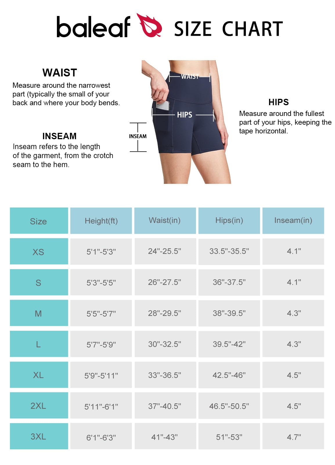 BALEAF Biker Shorts Women Yoga Gym Workout Spandex Running Volleyball Tummy Control Compression Shorts with Pockets Soft 5" Blue S