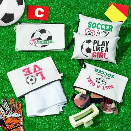 R HORSE 9Pcs Sport Makeup Bag Gifts for Women Girls, Ladies Sport Cosmetic Bags Sport Accessories Canvas Toiletry Bag Makeup Pouch Organizer Women Player Gift for Mother¡¯s Day Birthday