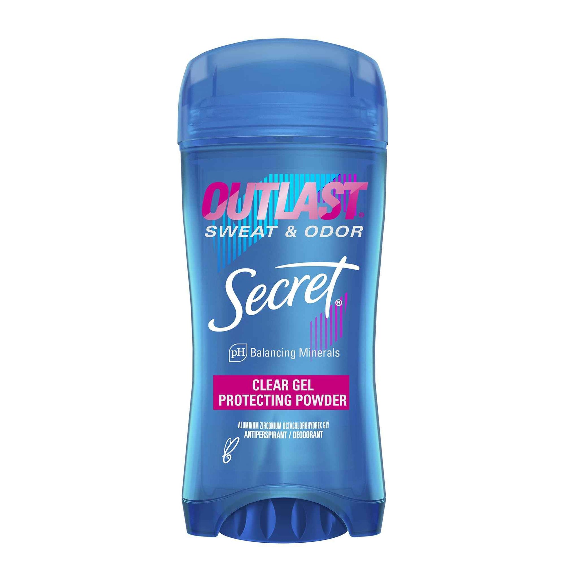 Secret Antiperspirant Deodorant for Women, Protecting Powder Scent, Clear Gel, Outlast Xtend, 2.6 Oz (Pack of 6)