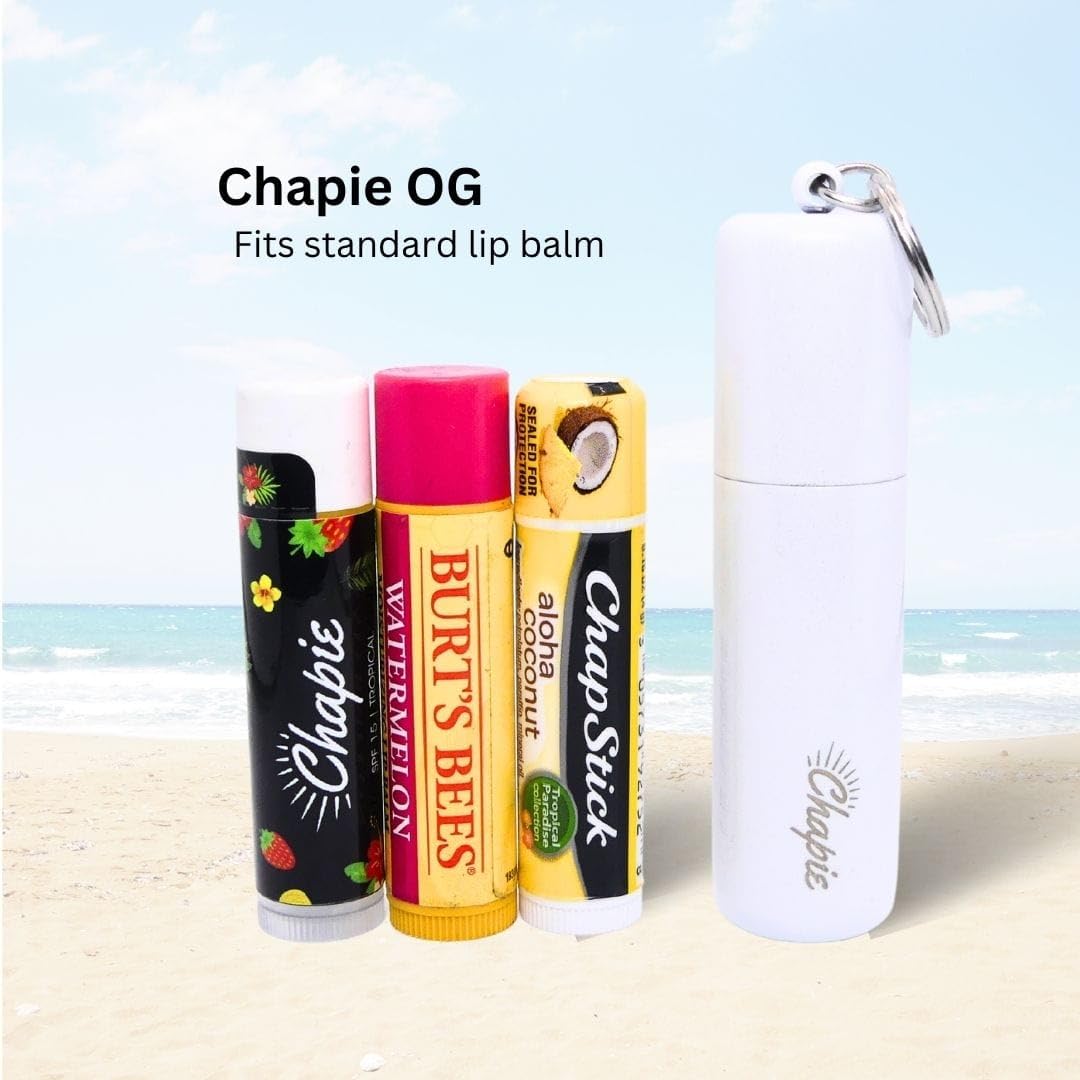 Chapie OG | Vacuum Insulated Lip Balm Keychain Holder, Prevents Melting & Messes | 3-Pack (Spring)