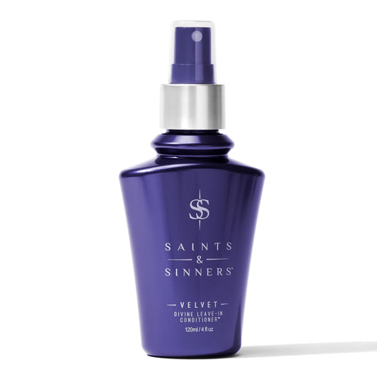 Saints & Sinners Velvet Divine Leave-In Moisturizing Conditioner Hair Detangler Spray for ALL TYPES. Helps Dry Dull Frizzy Coarse Tangled Thermally Environmentally Damaged