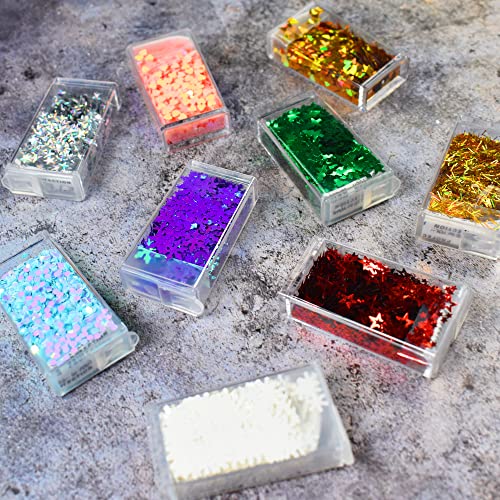 Wenida 9 Bottle Holographic Christmas Glitter Set