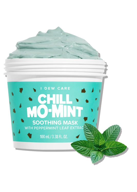 I DEW CARE Wash-Off Face Mask - Chill Mo Mint | Soothing Mask with Peppermint Leaf Extract, Korean Face Mask Skin Care for Face, 3.38 Oz