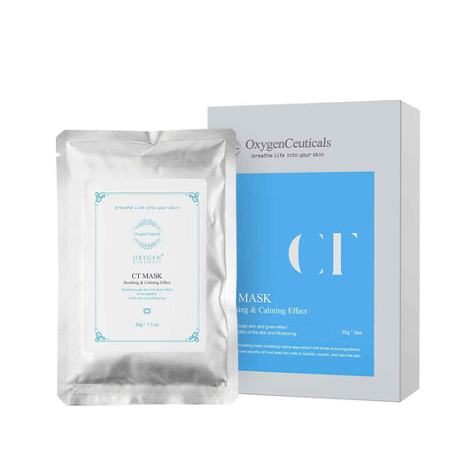 OxygenCeuticals CT Mask – Premium Menthol Cooling & Calming Peel-Off Algae Mask for Face (30g x 5 Packs)