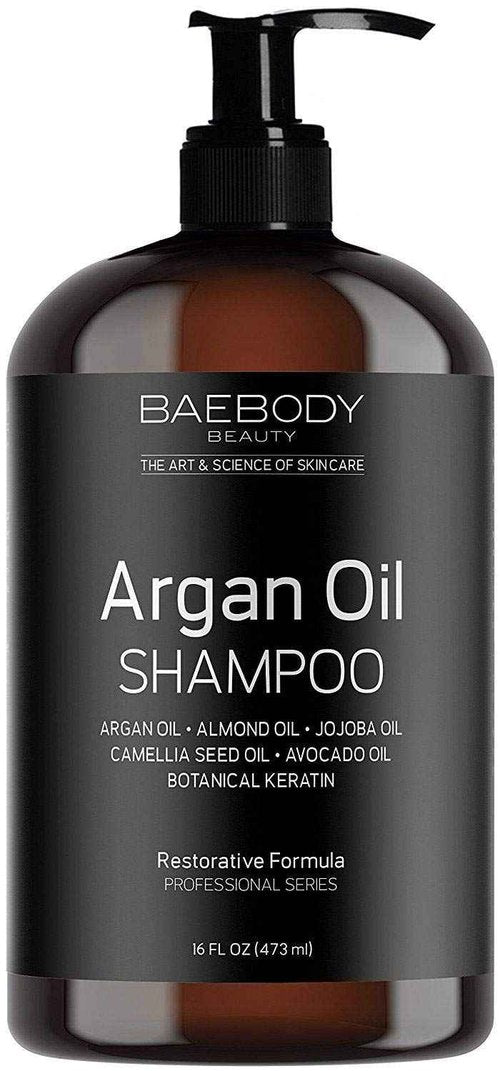 Baebody Moroccan Argan Oil Shampoo for Dry Hair - Moisturizing Formula for Women and Men, Hydrating and Sulfate-Free, 16 fl oz