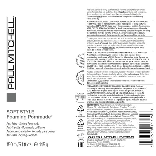 Paul Mitchell Foaming Pomade, Defines Texture + Boosts Shine, For Curly Hair, Wavy + Coily Hair