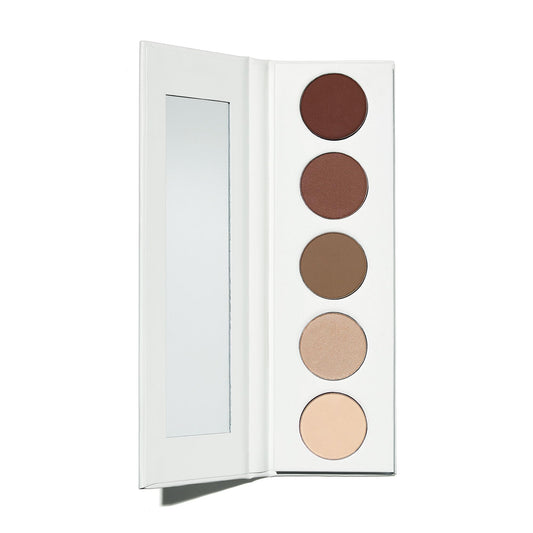 Well People Power Palette Eyeshadow, Five Long-wear, Hyper-pigmented Matte & Shimmer Shades For Intense Color, Vegan & Cruelty-free, Taupe