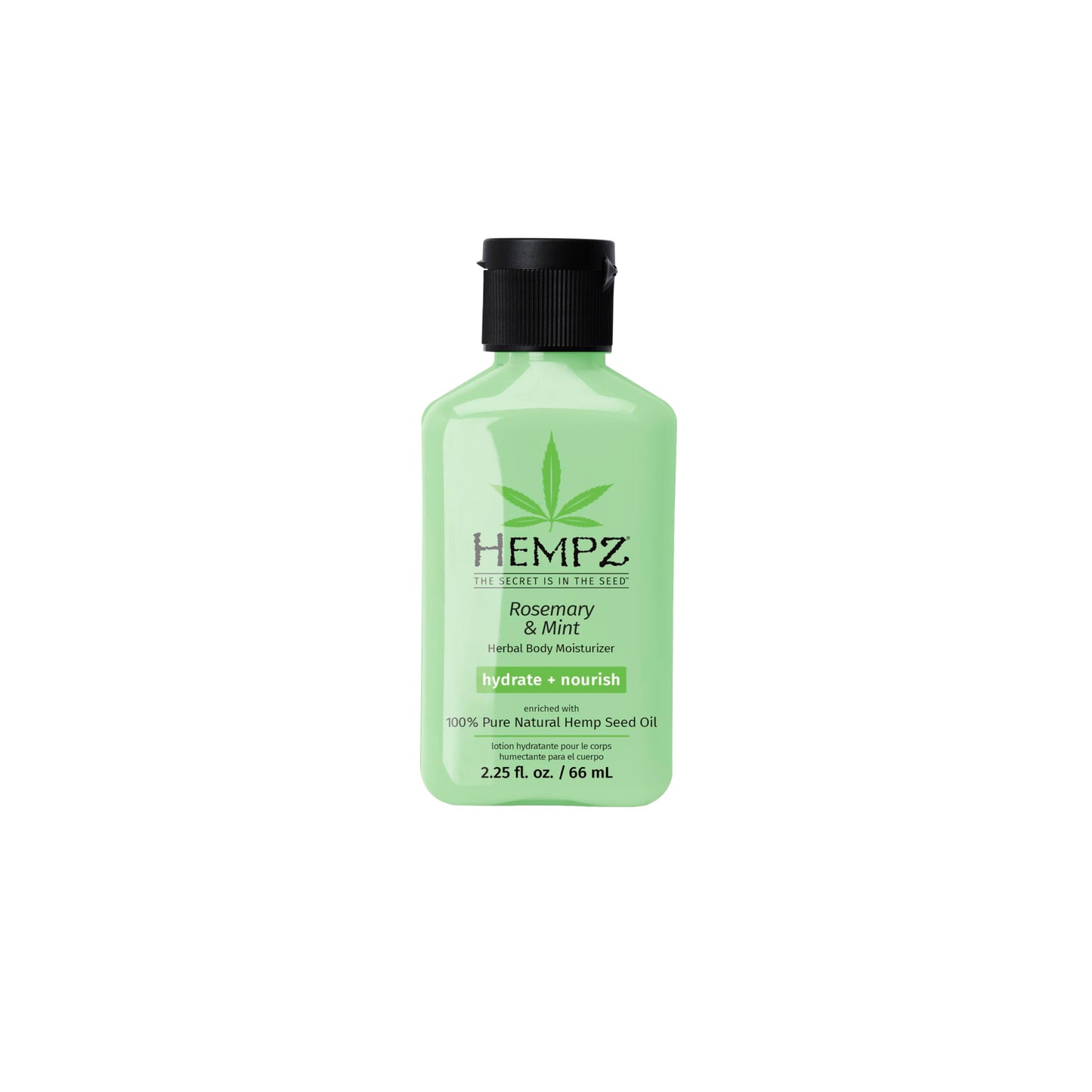 HEMPZ Herbal Body Moisturizer, Rosemary & Mint Travel Mini 2.25 Oz – Hydrating Lotion Rich with Minerals, Vitamin C, & Hempseed Oil to Nourish & Repair Extremely Dry or Sensitive Skin, for Women & Men