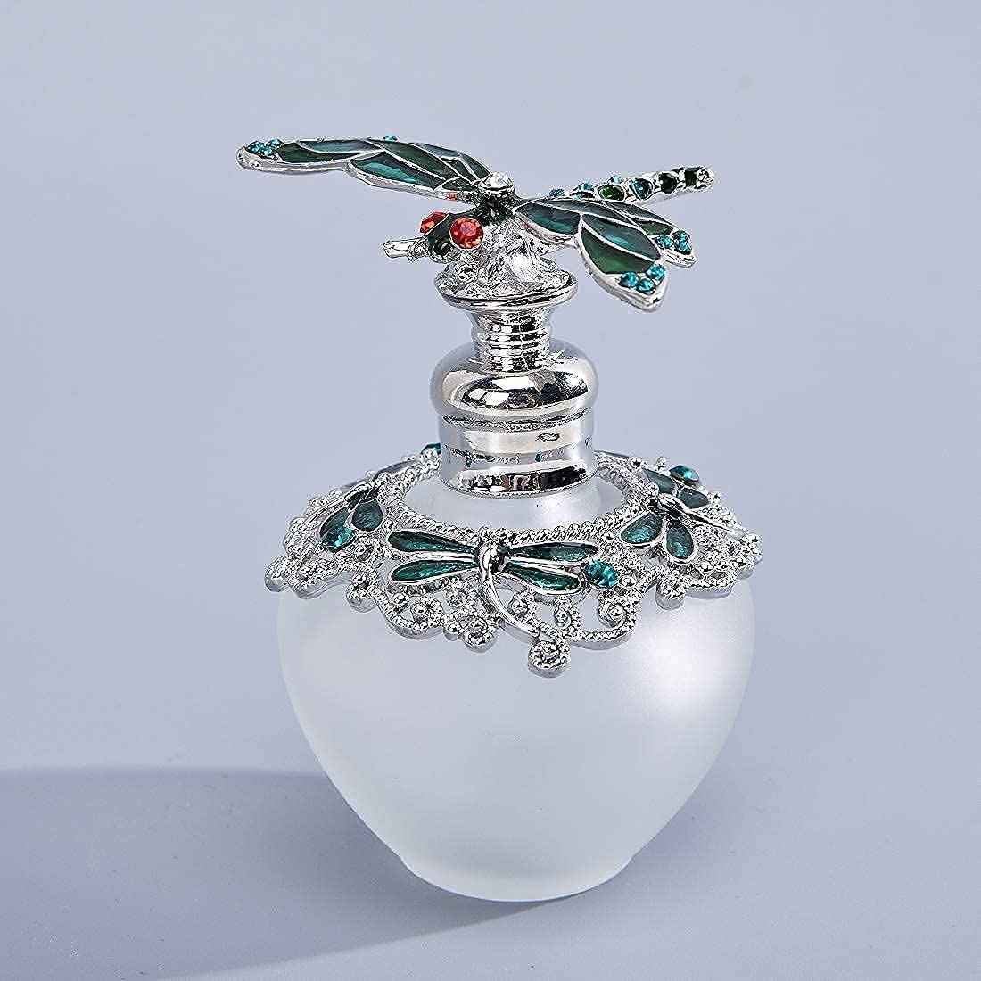 Dragonfly Glass Perfume Bottle and Hanging Crystal Suncatcher Pendant3