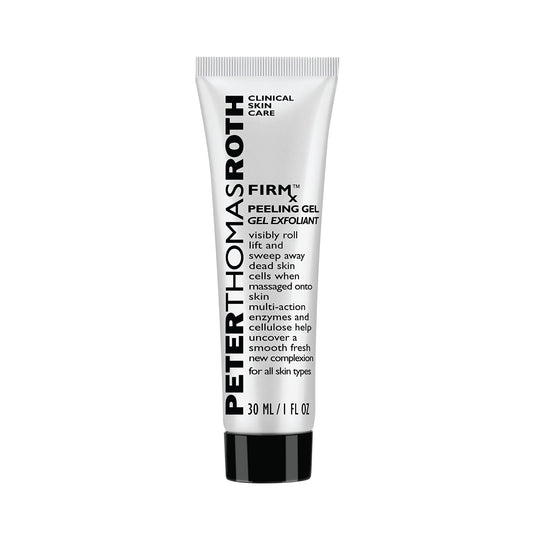 Peter Thomas Roth | FIRMx Peeling Gel, Travel Size | Exfoliant for Dry and Flaky Skin, Enzymes and Cellulose Help Remove Impurities and Unclog Pores, 1 fl. oz.